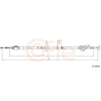 Tirette à câble, frein de stationnement COFLE OEM 5442065D10