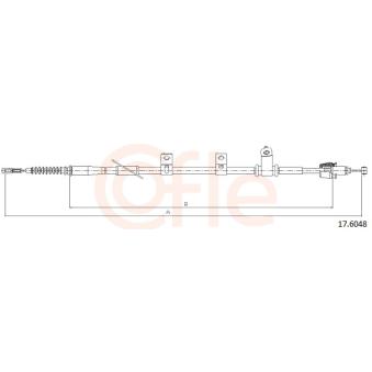 Tirette à câble, frein de stationnement COFLE 92.17.6048 pour MITSUBISHI PAJERO CRDi - 116cv