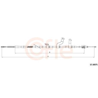 Tirette à câble, frein de stationnement COFLE 92.17.6075
