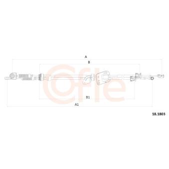 Tirette à câble, boîte de vitesse manuelle COFLE 92.18.1803