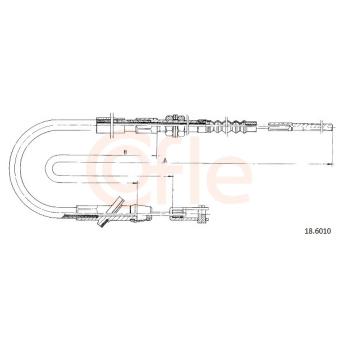 Tirette à câble, commande d'embrayage COFLE 92.18.6010 pour ALFA ROMEO SPIDER 1.3 - 80cv