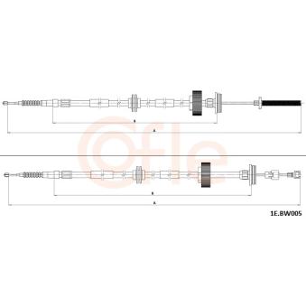 Tirette à câble, frein de stationnement COFLE [92.1E.BW005]