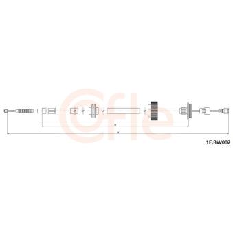 Tirette à câble, frein de stationnement COFLE OEM 34436870192