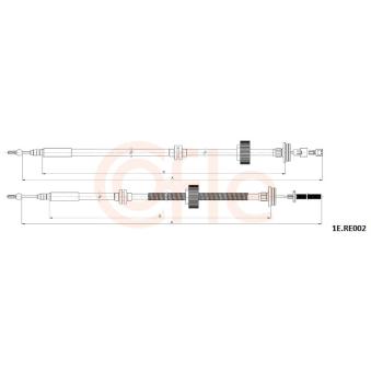 Tirette à câble, frein de stationnement COFLE OEM 360104638R Tirette à câble, frein de stationnement COFLE OEM 360104638R