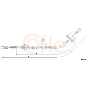 Tirette à câble, commande d'embrayage COFLE 92.2.KI003 pour SEAT INCA 1.2 - 85cv