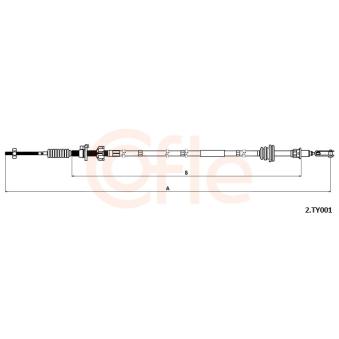 Tirette à câble, commande d'embrayage COFLE [92.2.TY001]