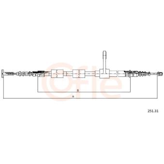 Tirette à câble, frein de stationnement COFLE OEM 60624590