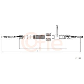 Tirette à câble, frein de stationnement COFLE 92.251.32 pour SMART CABRIO 1.9 JTD - 110cv