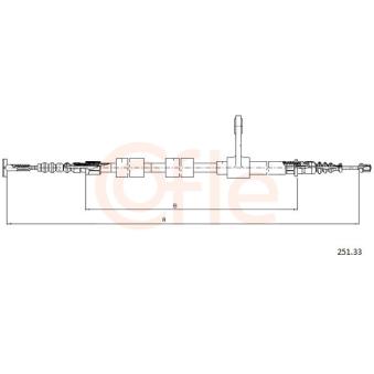 Tirette à câble, frein de stationnement COFLE OEM 46542755