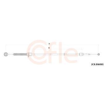 Tirette à câble, boîte de vitesse manuelle COFLE 92.2CB.BW001