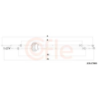 Tirette à câble, boîte de vitesse manuelle COFLE 92.2CB.CT003 pour CITROEN C4 1.6 16V - 109cv