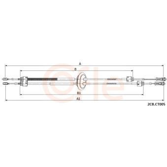 Tirette à câble, boîte de vitesse manuelle COFLE OEM 2444HV