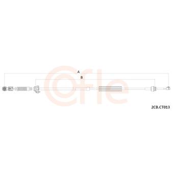 Tirette à câble, boîte de vitesse manuelle COFLE 92.2CB.CT013 Tirette à câble, boîte de vitesse manuelle COFLE 92.2CB.CT013