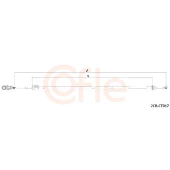 Tirette à câble, boîte de vitesse manuelle COFLE 92.2CB.CT017 pour VOLKSWAGEN CRAFTER 3.0 V6 - 207cv