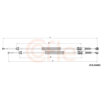Tirette à câble, boîte de vitesse manuelle COFLE 92.2CB.DA002