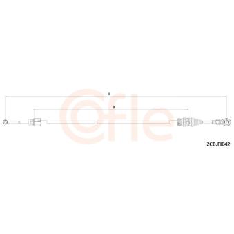 Tirette à câble, boîte de vitesse manuelle COFLE 92.2CB.FI042 pour AUDI A6 1.4 - 78hp