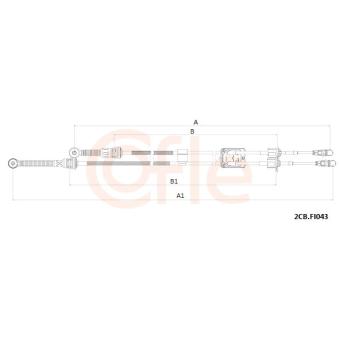 Tirette à câble, boîte de vitesse manuelle COFLE [92.2CB.FI043]