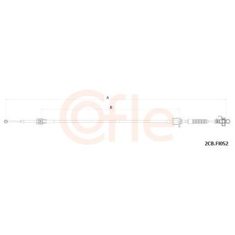 Tirette à câble, boîte de vitesse manuelle COFLE 92.2CB.FI052 pour AUDI A6 1.4 - 78hp