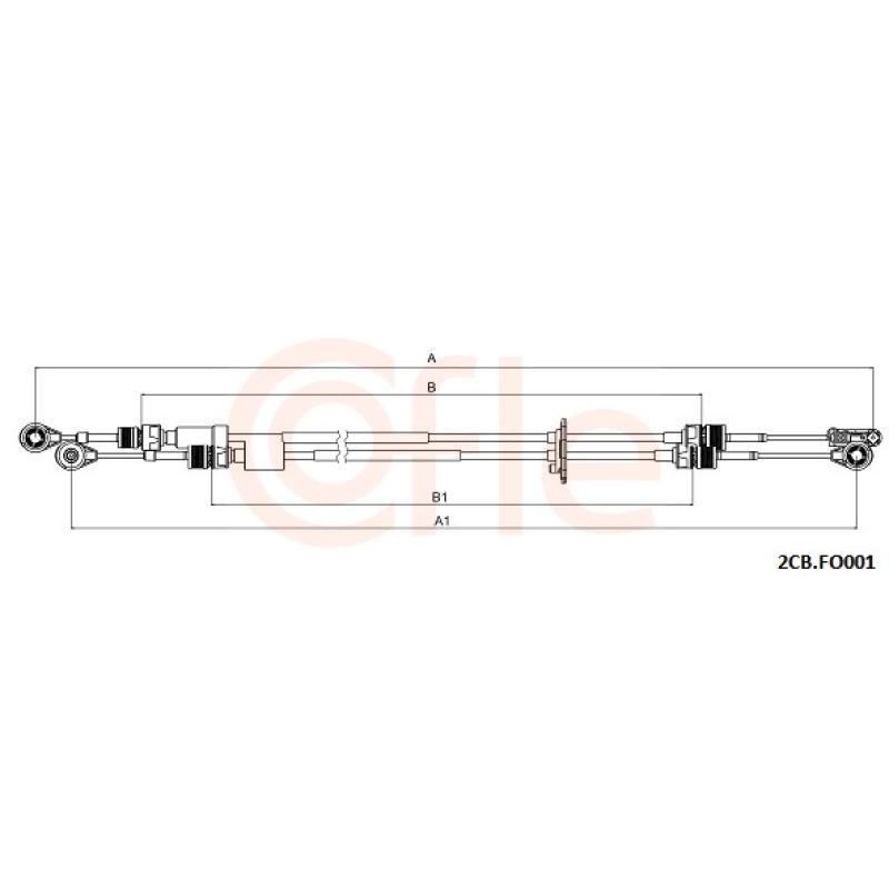 Tirette à câble, boîte de vitesse manuelle COFLE 92.2CB.FO001 - Visuel 1