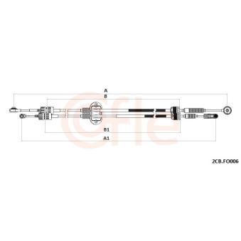 Tirette à câble, boîte de vitesse manuelle COFLE 92.2CB.FO006