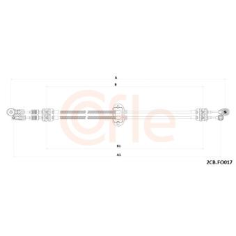 Tirette à câble, boîte de vitesse manuelle COFLE 92.2CB.FO017 pour FORD COUGAR 2.0 16V - 131cv