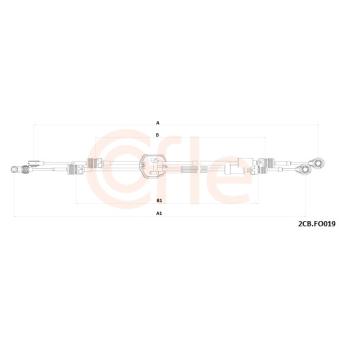 Tirette à câble, boîte de vitesse manuelle COFLE 92.2CB.FO019