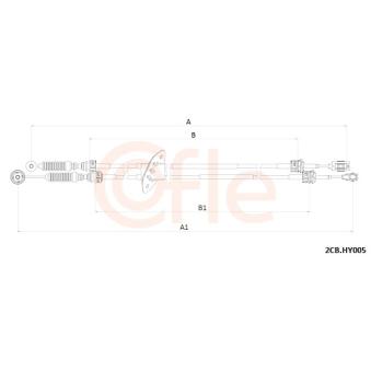 Tirette à câble, boîte de vitesse manuelle COFLE 92.2CB.HY005 pour HYUNDAI I30 2.0 - 143cv