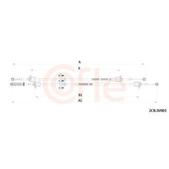 Tirette à câble, boîte de vitesse manuelle COFLE 92.2CB.IV003 pour IVECO DAILY 60C18 - 176cv