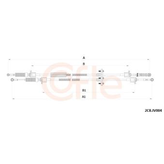 Tirette à câble, boîte de vitesse manuelle COFLE 92.2CB.IV004 pour IVECO DAILY 60C18 - 176cv