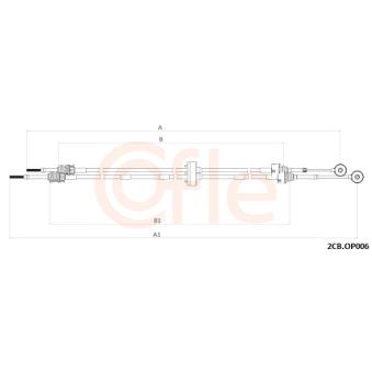 Tirette à câble, boîte de vitesse manuelle COFLE 92.2CB.OP006 pour VOLKSWAGEN VENTO 1.7 CDTI - 110cv