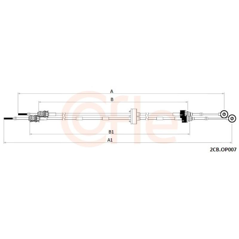 Tirette à câble, boîte de vitesse manuelle COFLE 92.2CB.OP007 - Visuel 1