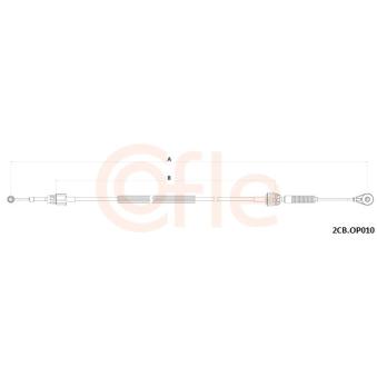 Tirette à câble, boîte de vitesse manuelle COFLE 92.2CB.OP010 pour TOYOTA PROACE 1.3 CDTI - 90cv