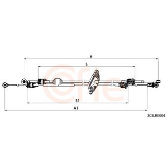 Tirette à câble, boîte de vitesse manuelle COFLE 92.2CB.RE004