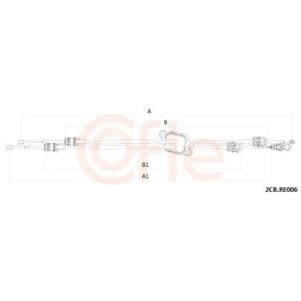 Tirette à câble, boîte de vitesse manuelle COFLE 92.2CB.RE006 pour RENAULT MASTER 2.3 dCi 150 [RWD] - 150cv
