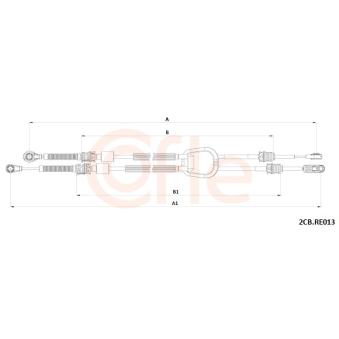 Tirette à câble, boîte de vitesse manuelle COFLE 92.2CB.RE013 pour RENAULT MEGANE 1.5 dCi 110 - 110cv