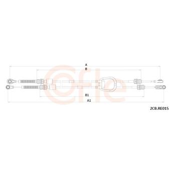 Tirette à câble, boîte de vitesse manuelle COFLE [92.2CB.RE015]