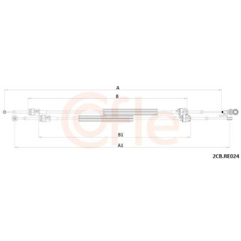 Tirette à câble, boîte de vitesse manuelle COFLE 92.2CB.RE024 pour DACIA DUSTER 1.5 DCI - 86cv