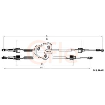 Tirette à câble, boîte de vitesse manuelle COFLE [92.2CB.RE031]