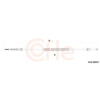 Tirette à câble, boîte de vitesse manuelle COFLE [92.2CB.VK017]