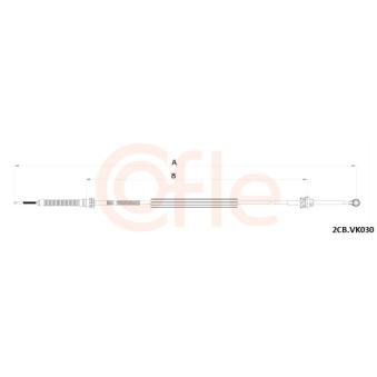 Tirette à câble, boîte de vitesse manuelle COFLE 92.2CB.VK030 pour SEAT TOLEDO 1.6 TDI - 105cv