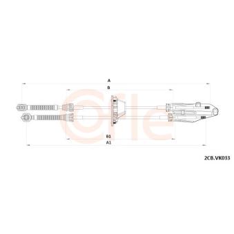 Tirette à câble, boîte de vitesse manuelle COFLE 92.2CB.VK033 pour VOLKSWAGEN CRAFTER 2.0 TDI RWD - 109cv