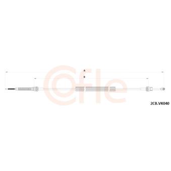 Tirette à câble, boîte de vitesse manuelle COFLE 92.2CB.VK040 pour DS DS 3 1.6 - 110cv