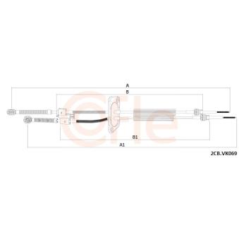 Tirette à câble, boîte de vitesse manuelle COFLE OEM 7E1711877D