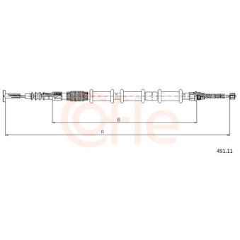 Tirette à câble, frein de stationnement COFLE OEM 46547547