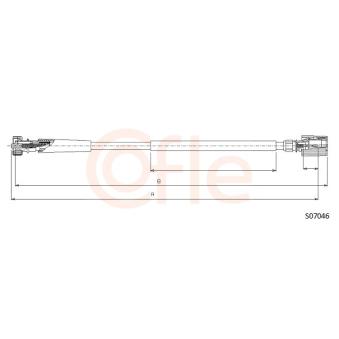 Câble flexible de commande de compteur COFLE S07046 pour CITROEN C35 50 i 1.1 - 49cv