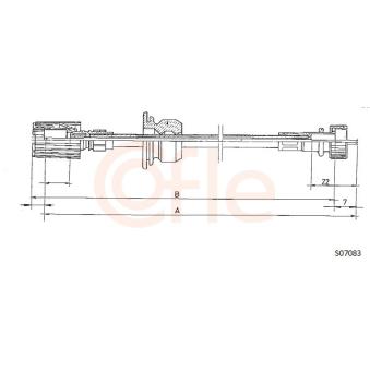Câble flexible de commande de compteur COFLE S07083 pour CHRYSLER SEBRING 1.8 i - 110cv