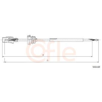 Câble flexible de commande de compteur COFLE S31110 pour VOLKSWAGEN TRANSPORTER - COMBI 1.6 TD Syncro - 70cv Câble flexible de commande de compteur COFLE S31110 pour VOLKSWAGEN TRANSPORTER - COMBI 1.6 TD Syncro - 70cv