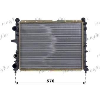 Radiateur, refroidissement du moteur FRIGAIR 0104.3067 pour AUDI A3 1.8 i - 90cv