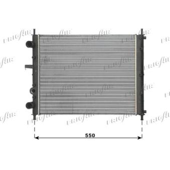 Radiateur, refroidissement du moteur FRIGAIR 0104.3093 pour FIAT MULTIPLA 1.6 16V Blupower - 95cv