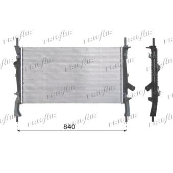 Radiateur, refroidissement du moteur FRIGAIR 0105.3103 pour AUDI A3 2.2 TDCi - 110cv